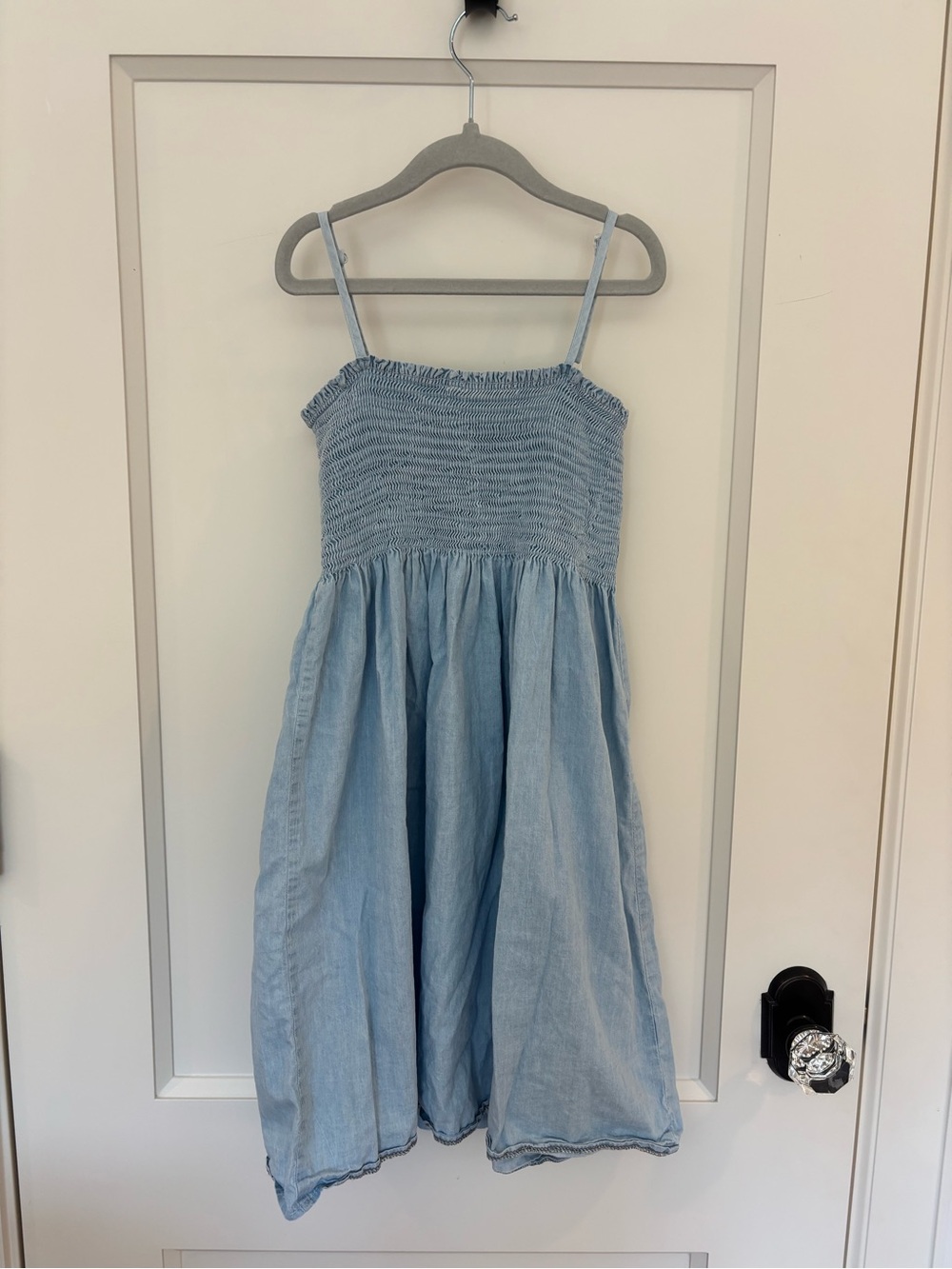 Girl’s Spaghetti-Strap Dress - Light Blue